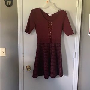 Candies knit patterned dress